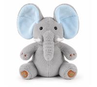 OUDOU Peluche éléphant interactive AProsp musicale cache-cache oreilles mobiles 36 cm jouet d’éveil bébé enfant gris