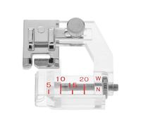 OUDQFCJ 1 pièce Guide biais réglable pour votre machine à coudre avec pied à enclenchement rapide, adapté aux biais en coton et satin (A21-Guide) (10mm - 40mm de largeur)