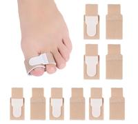 OUDQFCJ 10 Pièces Bandages Correcteurs pour Orteils,Redresseur d'Orteil,Attelles pour Chevauchement,Correction des Orteils en Marteau,Courbés et Chevauchants,Orthese et Attelle pour Cassés,Separateur