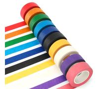 OUDQFCJ 10 Ruban Inscriptible, Iridescent, Masking Tape, Scotch Decoratif, Rouleau pour le Bricolage et Peinture, Matériel D'art Amusant pour les Enfants (10 mm x 13 m) (Arc-en-ciel/Multicolore)