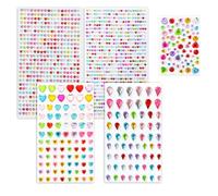OUDQFCJ 1671 Pièces Strass Autocollants et Pierres Brillantes, Formes Variées, Stickers Pailletés pour Loisirs Créatifs, Artisanat Enfant, Cadres Photo (Multicolore)