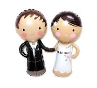 OUDQFCJ 2 Pcs Décoration Mariage, Ballons Just Married Mr et Mrs, Ballons Gonflables en Aluminium, Décorations de Fête pour Mariage Civil et Wedding