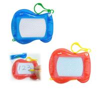 OUDQFCJ 2 Pcs Mini Ardoise Effacable Magnétique Ardoises Effaçables Enfants avec Porte-Clés Goodies Anniversaire Enfants et Pochettes Surprises Bloc-Notes pour Garçons et Filles