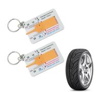 OUDQFCJ 2 Pièces Jauge Profondeur Pneu Outil de Mesure de Bande Roulement de Pneu 0-20 mm Jauge de Profondeur de Sculpture de Pneu Jauge d'Usure de Pneu pour Voiture Moto Camions Caravane