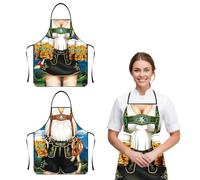 OUDQFCJ 2 Tabliers de Cuisine Amusants pour Hommes et Femmes, Idéal pour Oktoberfest, Barbecue en Plein Air, Cuisine, Jardinage, Poterie et Plus