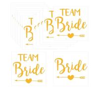 OUDQFCJ 20 Pcs Tatouages Mariée Temporaires Team Bride Tatouages Éphémères pour La Fête De Célibataire Mariage Or