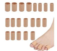 OUDQFCJ 20 pièces protection orteil et doigt, tubes en silicone avec coussinets gel doux pour cors, ampoules, callosités (tailles mixtes)