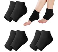 OUDQFCJ 3 Paires de Chaussettes Talon Gel à Orteils Ouverts Hydratantes, Douces, Respirantes, Réutilisables, Soin SPA Pieds Jour et Nuit pour Peau Sèche, Dure et Fissurée (Hommes Femmes)