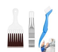 OUDQFCJ 3 pièces Peigne pour Climatiseur, Sèche-Condensateur, Brosse Pliable pour Réfrigérateur, Kit Nettoyage Maison, Rectificateur Ailette Radiateur, Nettoyant Climatisation Split (Blanc)