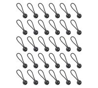 OUDQFCJ 30 Pièces Tendeur Elastique, 100mm Flexible Sandow Elastique, Tendeur Elastique Boule, Durable Cordons Élastiques, pour Bannières, Bâches, Camping, Tentes(Noire)