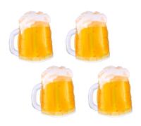 OUDQFCJ 4 Ballons Anniversaire, en Forme de Chope de Bière, Set de Décoration Oktoberfest, Ballons Décoratifs Thème Bavarois, Ballon en Aluminium pour Fête Oktoberfest 2025, Décoration Bar et Soirée