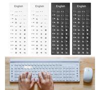 OUDQFCJ 4 pcs Autocollants universels de Remplacement pour Clavier Anglais, Ordinateur Portable, Autocollants de Remplacement pour Clavier Italien pour l'apprentissage des Langues (Anglais)