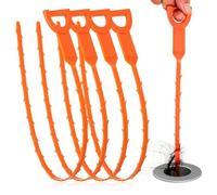 OUDQFCJ 4 Pcs Furet Deboucheur Canalisation 25 Pouces Furet Plomberie64 CM Recyclable Furet Deboucheur WCFuret Canalisation Professionnel