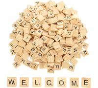 OUDQFCJ 52pcs Lettres en Bois,Lettre Scrabble Bois,Lettre Bois,Lettres de Scrabble,Lettres Mobiles,Tuiles de Lettre en Bois A à Z,Pour Travaux Manuels,étude,Orthographe,Cadeau,20 x 18 x 4mm