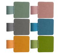 OUDQFCJ 6 PCS Porte-Stylo Élastique en Cuir PU Autocollant pour Carnet, Agenda, Tablette, Leuchtturm (6 Couleurs)