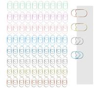 OUDQFCJ 80 trombones fantaisie en forme de cœur, petits trombones colorés dorés pour fournitures de bureau et cartes postales