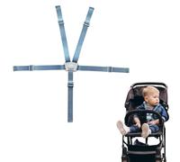 OUDQFCJ Harnais 5 Points Ajustable, Sangle de Sécurité pour Chaise Haute Bébé, Landau et Poussette Maclaren, Enfant Chaise Haute Convertible pour Chaise Haute