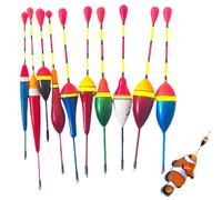 OUDQFCJ Lot de 10 Flotteurs de Pêche, Bouées pour Truite, Accessoires de Pêche, Adaptés à Différentes Tailles de Poissons, 10 Tailles