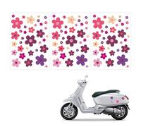 OUDQFCJ Lot de 105 autocollants motif fleurs d'été violettes pour vélo, ordinateur portable, voiture, moto, téléphone portable, carnet de notes