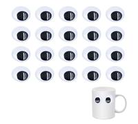 OUDQFCJ Lot de 20 yeux mobiles autocollants - Grands yeux mobiles - 40 mm - Yeux autocollants - Yeux pour le bricolage, les loisirs créatifs, la décoration