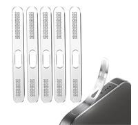 OUDQFCJ Lot de 5 autocollants en maille anti-poussière pour iPhone 16 Pro/16 Pro Max, protection intégrée pour haut-parleur et port de charge, anti-poussière, écouteurs en maille filet noir