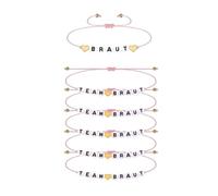 OUDQFCJ Lot de 6 bracelets de mariée d'équipe,bracelets Jga Team Bride pour femme, décoration d'enterrement de vie de jeune fille, enterrement de vie de jeune fille, cadeau de demoiselle d'honneur