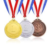 OUDQFCJ Médailles en Métal,Médaille,Récompenses Gagnantes,Médaille en Métal avec Ruban,Médailles des Gagnants,Médailles Universelles,Médailles Numériques en Métal avec Bord Rond