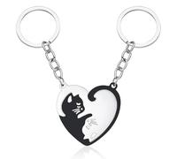 OUDQFCJ Porte-clés pour sœur, cadeau d'anniversaire, meilleure amie, en acier inoxydable, cadeau d'amitié, cadeau d'anniversaire, pour petite amie, partenaire