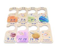 OUDQFCJ Séparateurs de Penderie en Bois (8 pièces), Design avec motif de planète, Pour nouveau-nés, Organisation de Dressing et de 0 à 24 Mois, Chambre Bébé, Organisez Le Dressing Bébé avec Élégance
