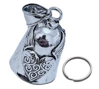 OUDQFCJ Sonnette de motard Guardian Bell - Cloche de moto porte-bonheur - En acier inoxydable - Cloche de protection - Ange - Cloche d'équitation - Porte-clés pour bénédiction et paix