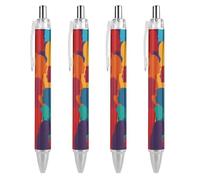Oudrspo 1 stylo à bille noir à encre gel rétractable de 0,5 à pointe fine pour l'école, le bureau, les personnes de différentes cultures