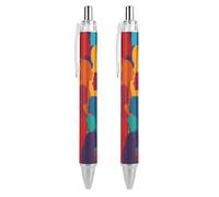 Oudrspo 1 stylo à bille noir à encre gel rétractable de 0,5 à pointe fine pour l'école, le bureau, les personnes de différentes cultures