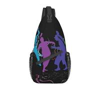 Oudrspo Abstract People Sac à bandoulière de voyage pour homme et femme, épaules gauche et droite réglables, sac à dos de randonnée décontracté
