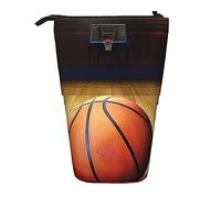 Oudrspo Basket-Ball Arena Porte-Crayon Debout Pochette à Crayons Mignon télescopique Porte-Crayon étui Sac de Maquillage pour Le Bureau