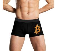 Oudrspo Bitcoin Boxer pour Homme sous-vêtements Doux, Short Extensible, Maillot de Sport Sexy