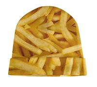 Oudrspo Bonnet en Tricot avec Motif de Frites et de Cancer pour Femme et Homme