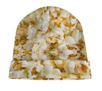 Oudrspo Bonnet en Tricot avec Motif de Pop-Corn et Motif Cancer pour Femme et Homme