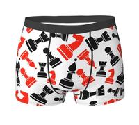Oudrspo Boxer de qualité supérieure à Motif d'échecs, Boxer élastique pour Hommes, Couche de Base idéale pour sous-vêtements pour Hommes