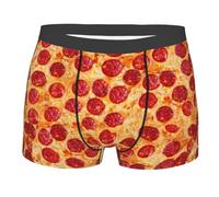 Oudrspo Boxer pour Homme à Motif de Viande de Pizza, caleçon pour Homme, évacuant l'humidité et Respirant, Tailles Assorties