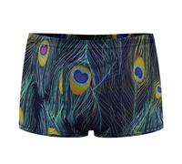 Oudrspo Boxer pour Homme en Forme de Plumes de Paon, sous-vêtements Doux, caleçon Extensible Confortable