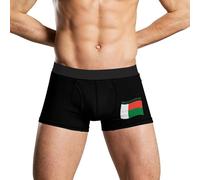 Oudrspo Boxer pour Hommes, sous-vêtements Doux, Short Extensible, Maillot de Sport Sexy, Drapeau de Madagascar