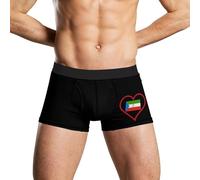 Oudrspo Boxer pour Hommes, sous-vêtements Doux, Short Extensible, Maillot de Sport Sexy, I Love Guinée équatoriale, cœur Rouge