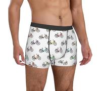 Oudrspo Boxer pour sous-vêtements pour Hommes - Boxer Respirant à Motif de vélo coloré avec Ceinture Flexible