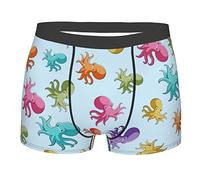Oudrspo Boxer sous-vêtements pour Hommes, Slip Poulpe, Respirant, Extensible, Large Ceinture, avec Poche bombée, pour Hommes et garçons