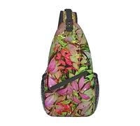 Oudrspo Burning Bush with Red Berries Sac à bandoulière de voyage pour homme et femme, épaules gauche et droite réglables, sac à dos de randonnée décontracté