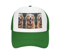 Oudrspo Casquette de Baseball en Maille imprimée Chien Golden Retriever - Chapeau de Protection Solaire Respirant avec circonférence réglable