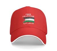 Oudrspo Casquette Free Palestine, Je Soutiens la Palestine, Casquette de Camionneur, priez pour la Palestine, Casquette de Baseball Forte pour Hommes et Femmes, Noire