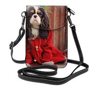 Oudrspo Cavalier King Charles Spaniel Chien Femmes Sacs à bandoulière en Cuir Sac à Main pour téléphone Portable Plusieurs Fentes pour Cartes Portefeuille