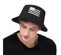 Oudrspo Chapeau Seau Drapeau de la Bretagne pour Hommes Femmes Plage Voyage Chapeau de Soleil Chapeau de pêche décontracté Noir