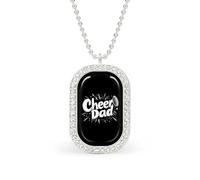Oudrspo Collier avec pendentif en diamant blanc brillant pour femme, accessoire idéal pour les pom-pom girls